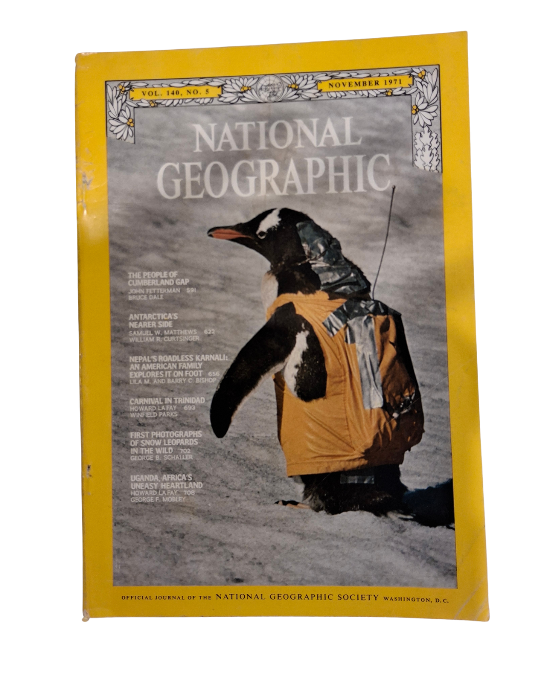 National Geographic Magazine –  november 1971 Vol. 140 No. 5