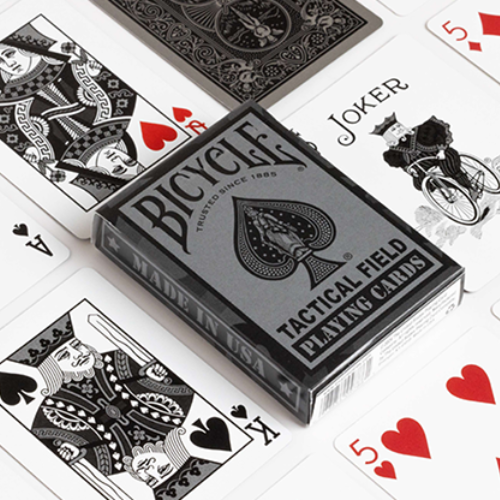 Bicycle Tactical Field Blackout playing cards with sample cards