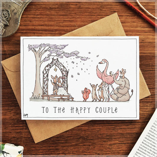 Married Rabbits - Greeting Card
