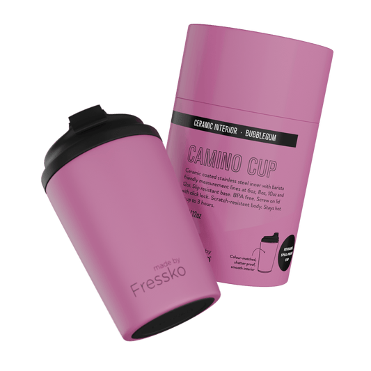 Reusable Cup Ceramic Camino Bubblegum 12oz 340ml