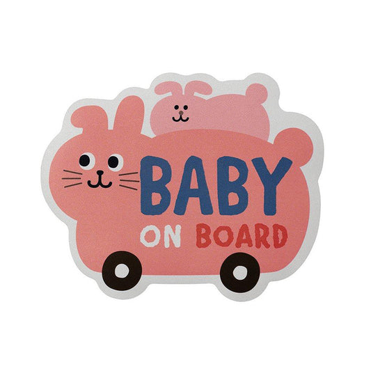 Baby On Board Magnetic Reflector Car Sign – Bunny
