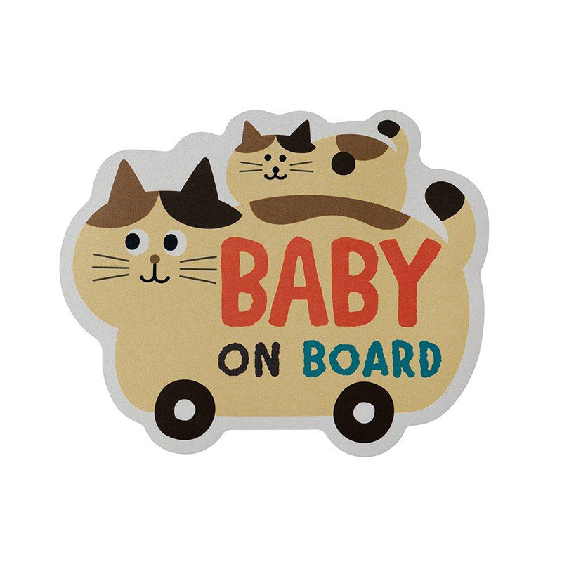 Baby On Board Magnetic Reflector Car Sign – Calico Cat