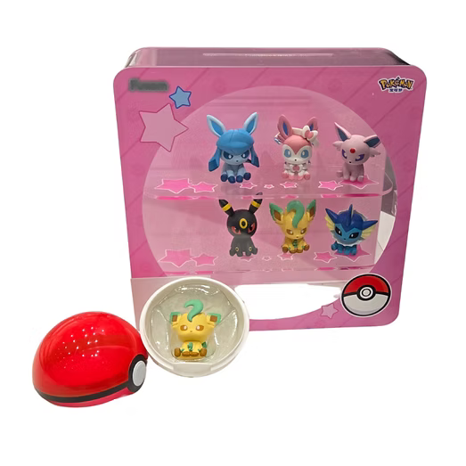 Pokemon Evolution Buddies figure display and Poke Ball capsule