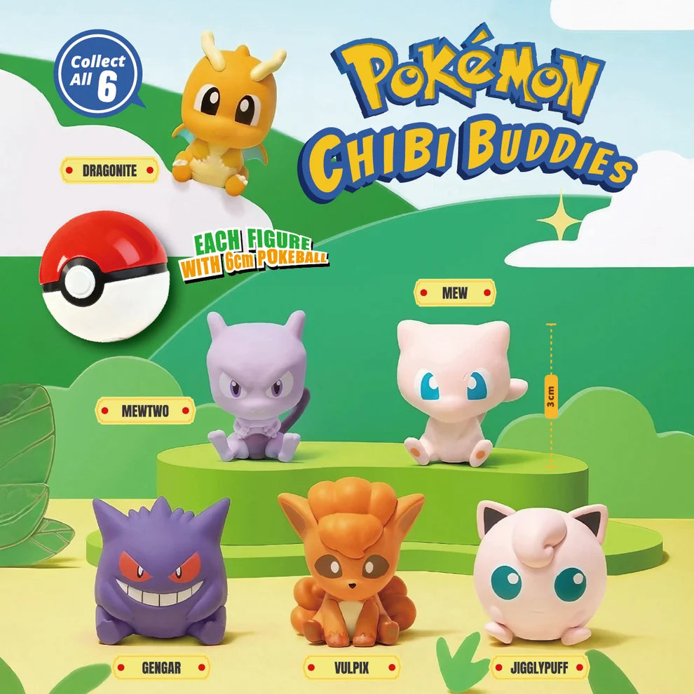 Capsule Toy - Pokémon Chibi Buddies Figure in Poké Ball 3cm
