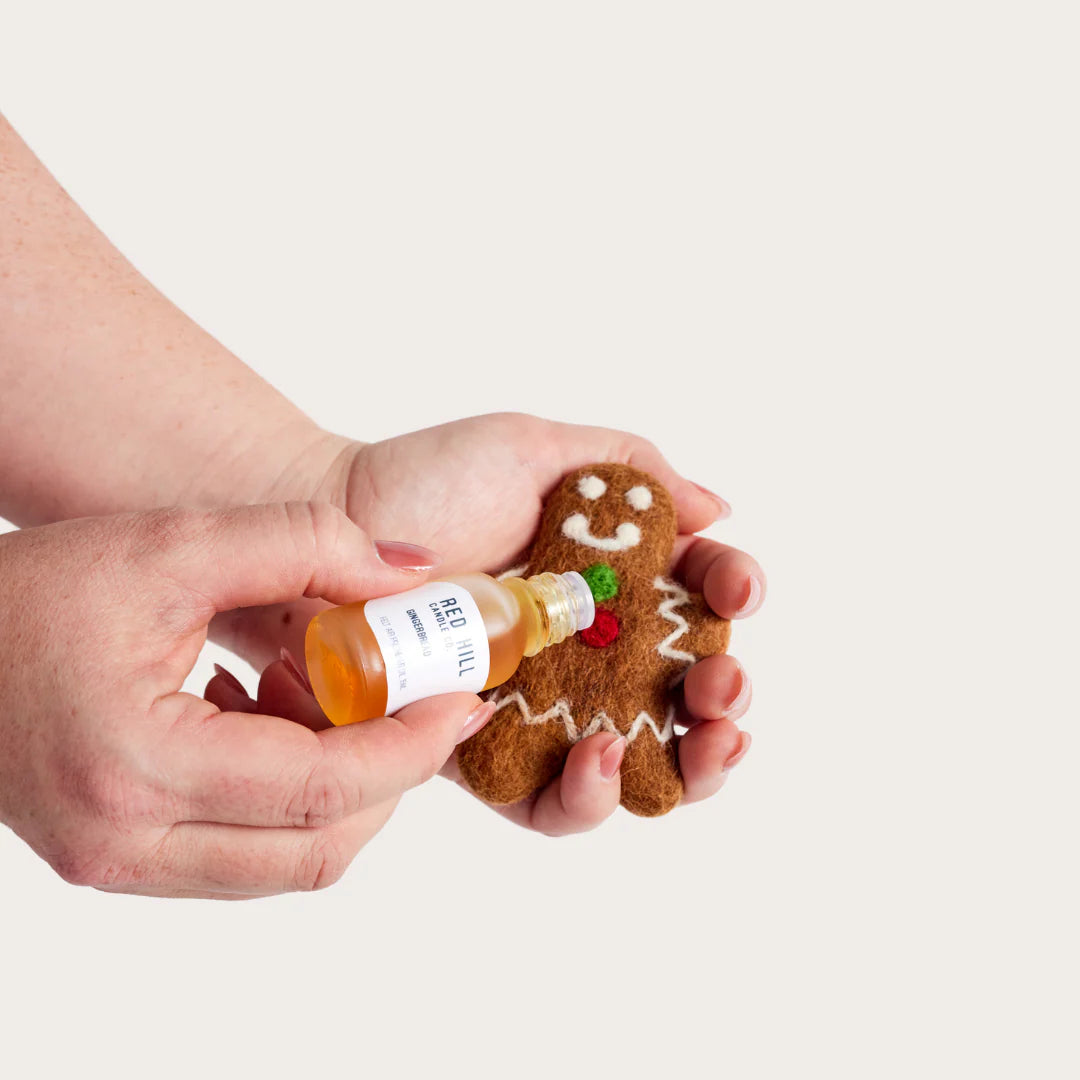 Spiced Pinot Noir Felt Gingerbread Man Air Freshener