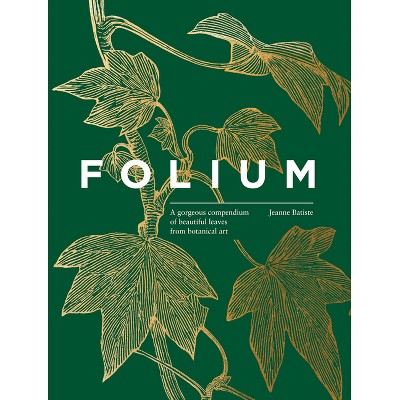 Folium green hardback front cover with gold leaf illustrations