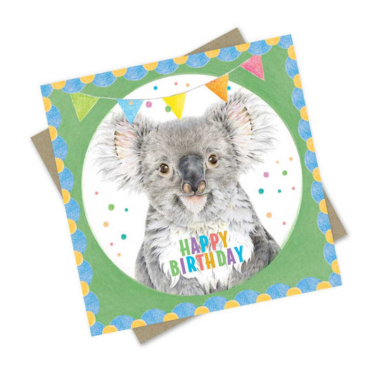 Birthday Card Koala Fun