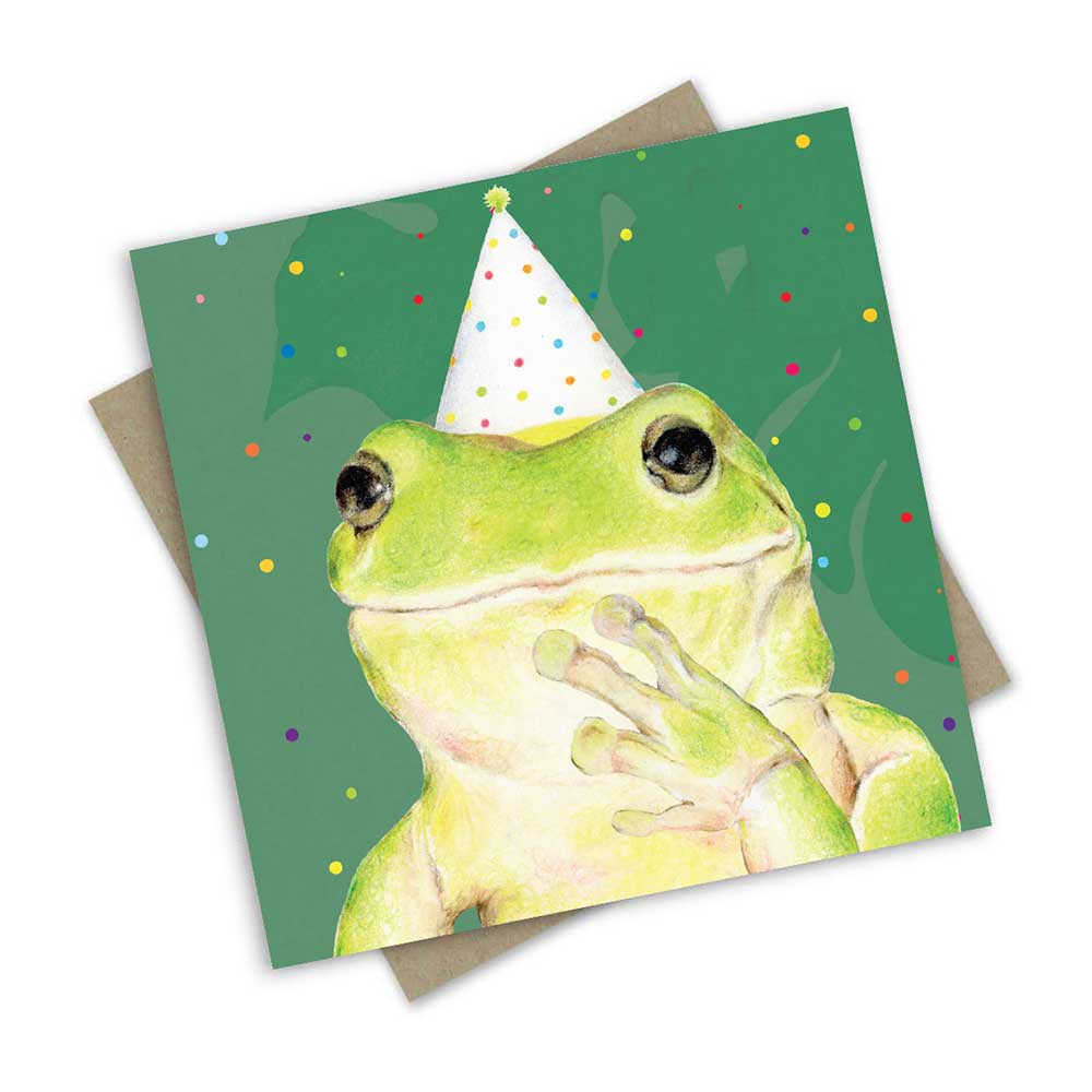 Happy Birthday Frog Greeting Card