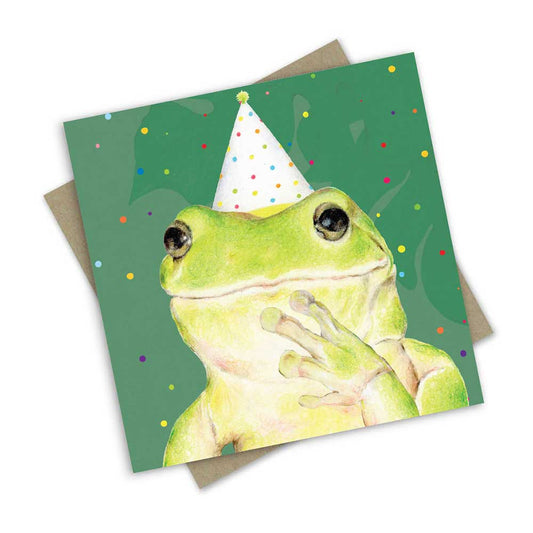 Happy Birthday Frog Greeting Card