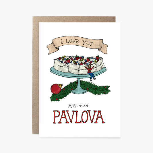 I love Pavlova - Australian Christmas card
