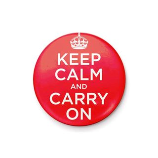 Keep Calm And Carry On Pin Badge 25mm