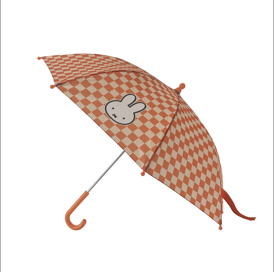 Miffy Umbrella (S) - Red Peach Checkerboard