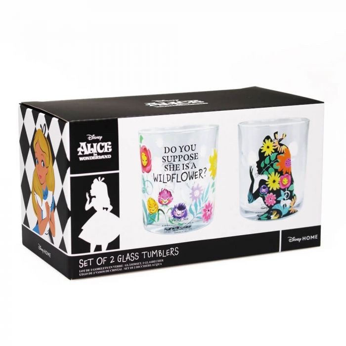DISNEY TUMBLER SET: ALICE IN WONDERLAND