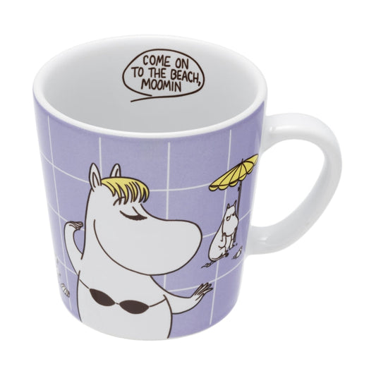 Moomin Arabia – Moomin Pop Mug (Moomin / “Come on to the Beach, Moomin”)