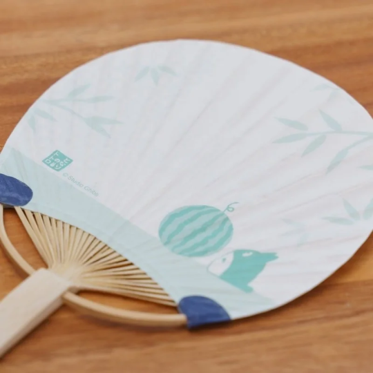 Bamboo Fan & Letter Set – Totoro with Watermelon (My Neighbor Totoro)