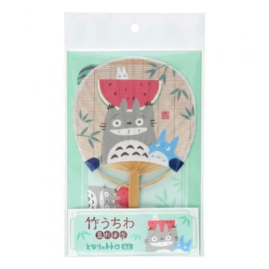 Bamboo Fan & Letter Set – Totoro with Watermelon (My Neighbor Totoro)