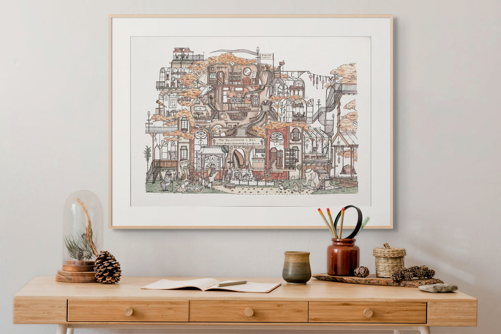 The Philosopher’s Den – A4 Art Print