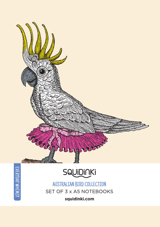 Australian Birds Set of 3 Notebooks