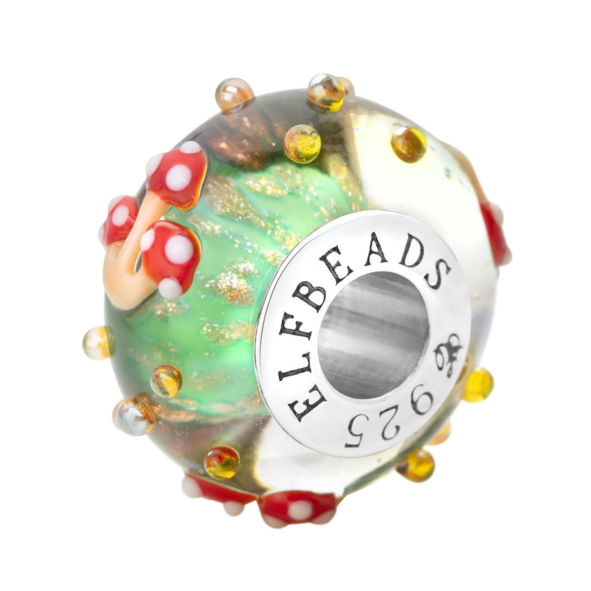 Enchanted Forest Elixir Red Glass Bead