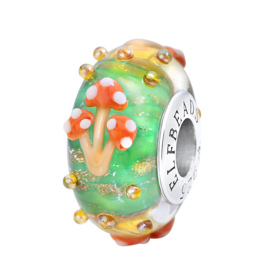 Enchanted Forest Elixir-Orange Glass Bead