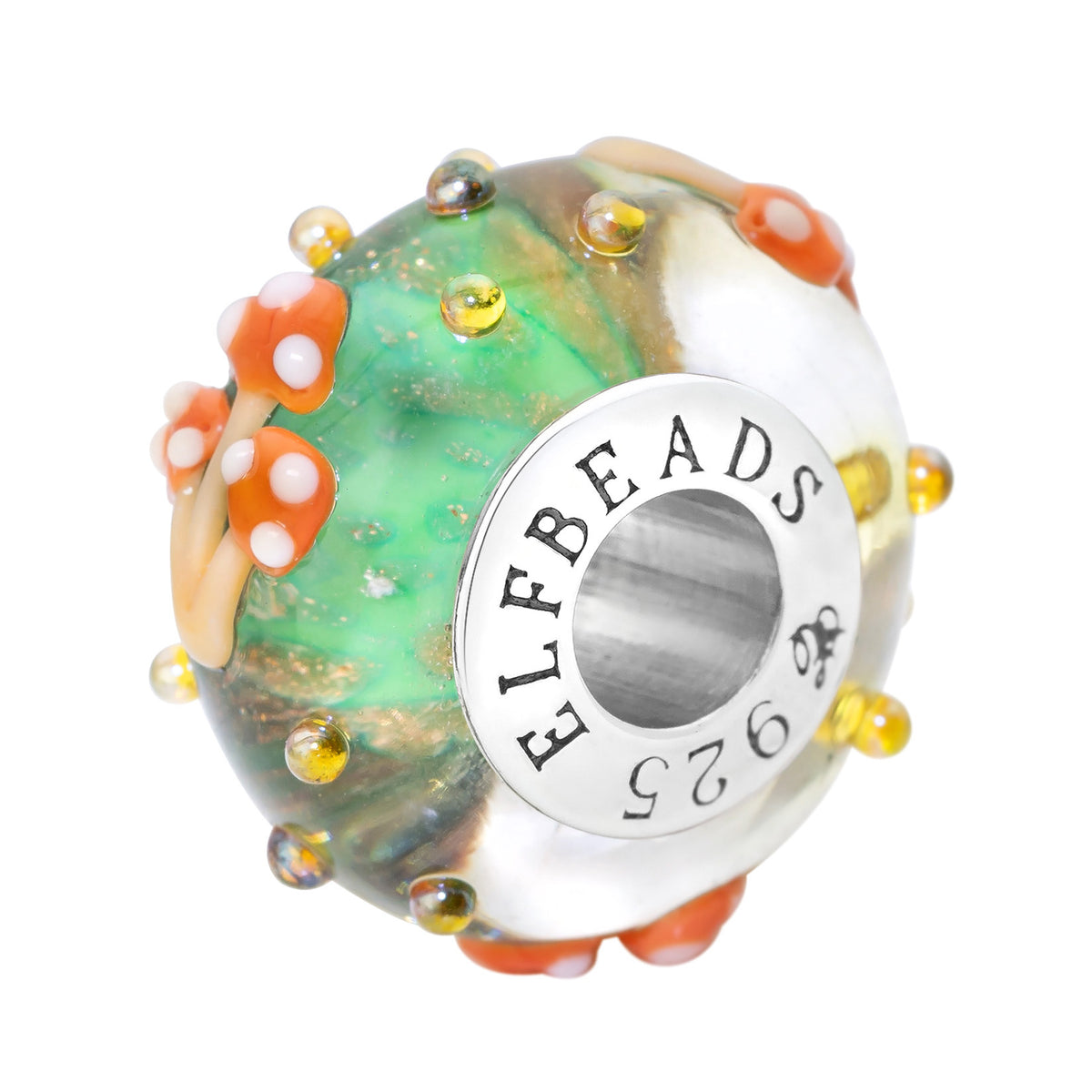 Enchanted Forest Elixir-Orange Glass Bead