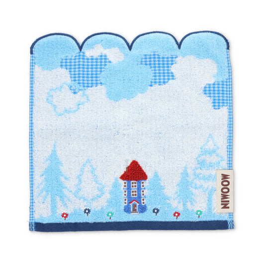 Clouds and Moomin House Mini Towel 25cm
