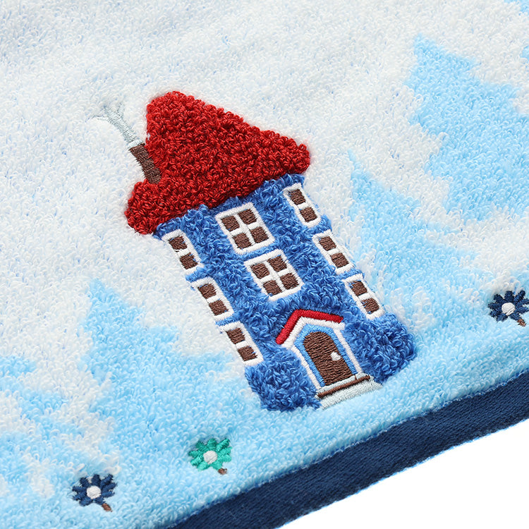 Clouds and Moomin House Mini Towel 25cm