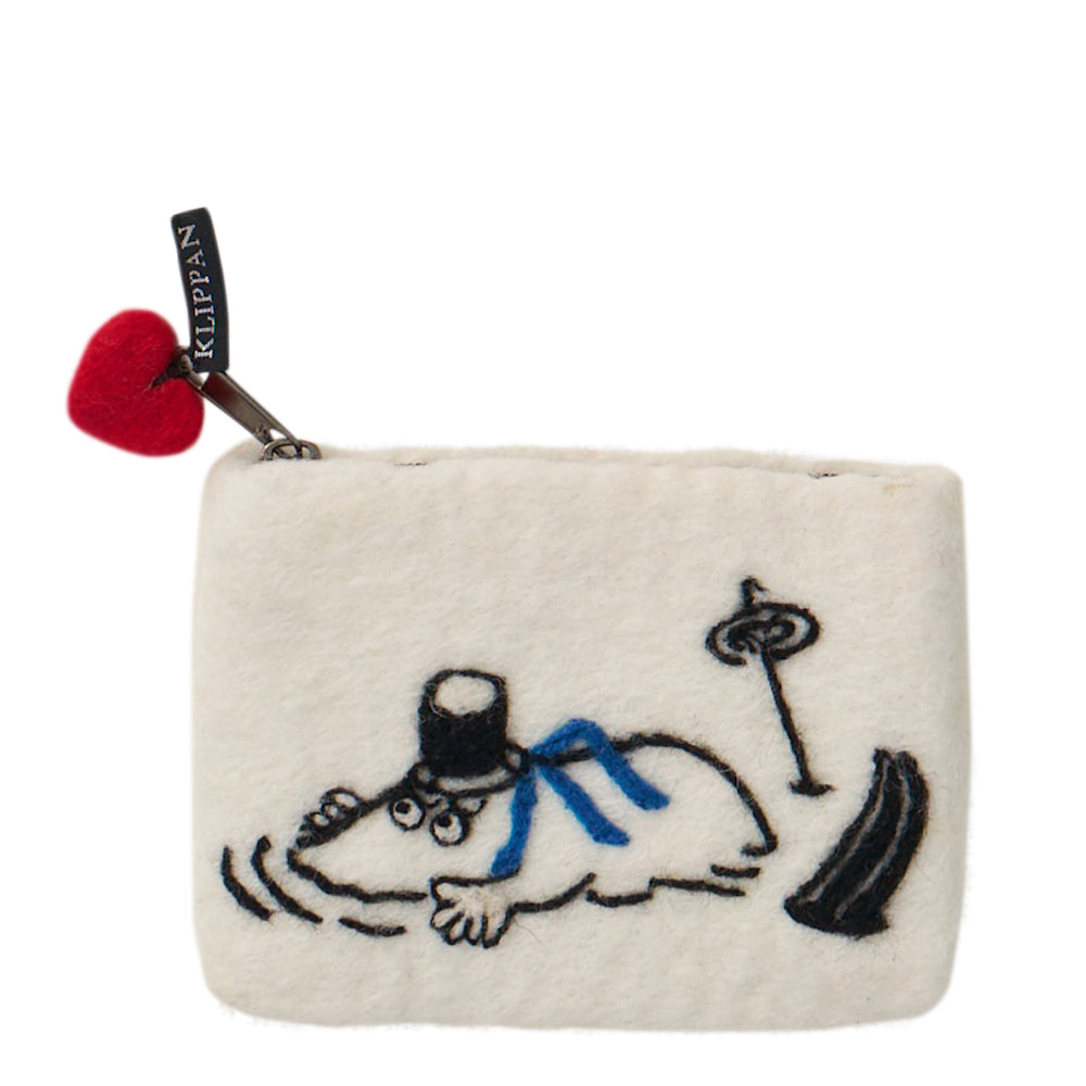 Moominpappa Skiing Hand Felted Purse