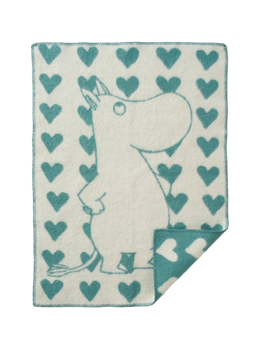 Moomin Heart Baby Wool Blanket (Blue)