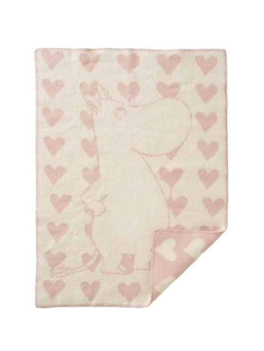 Moomin Heart Baby Wool Blanket (Pink)