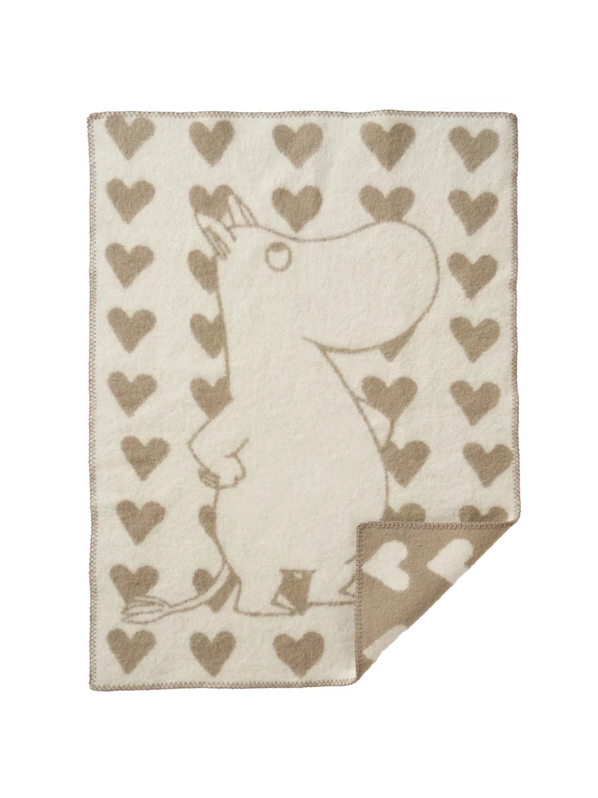 Moomin Heart Baby Wool Blanket (Taupe)