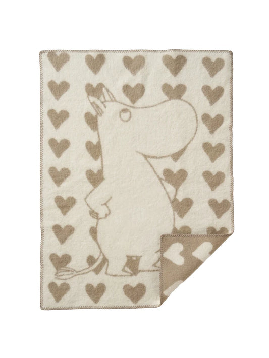 Moomin Heart Baby Wool Blanket (Taupe)