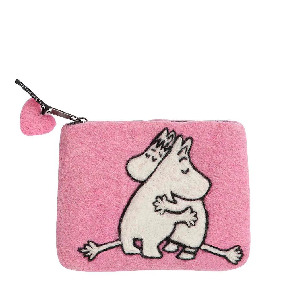 Moomin Pink Love Hand Felted Purse