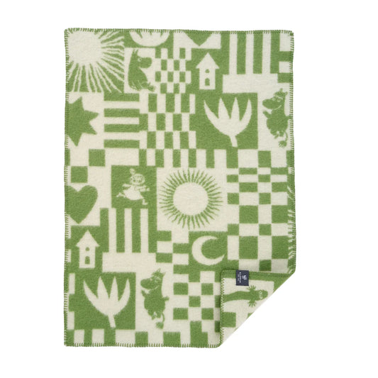 Moomin Play Baby Wool Mini Blanket (Green)