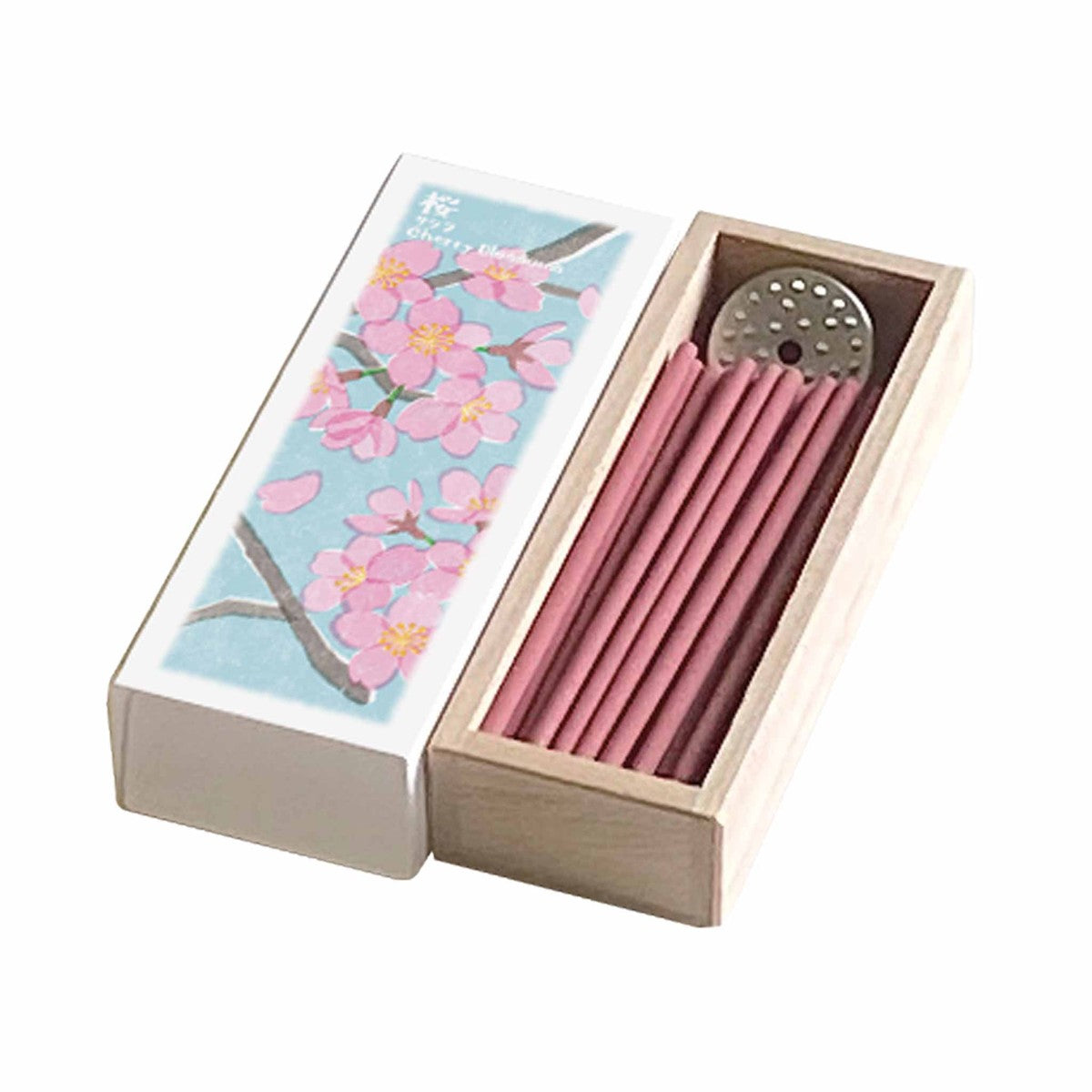 Ika-Denshin Cherry Blossom incense sticks and holder