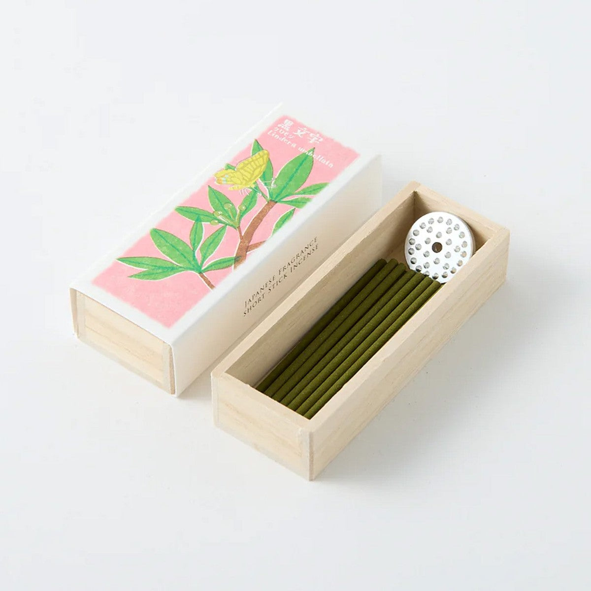 Ika-Denshin Spicebush incense sticks and aluminium holder