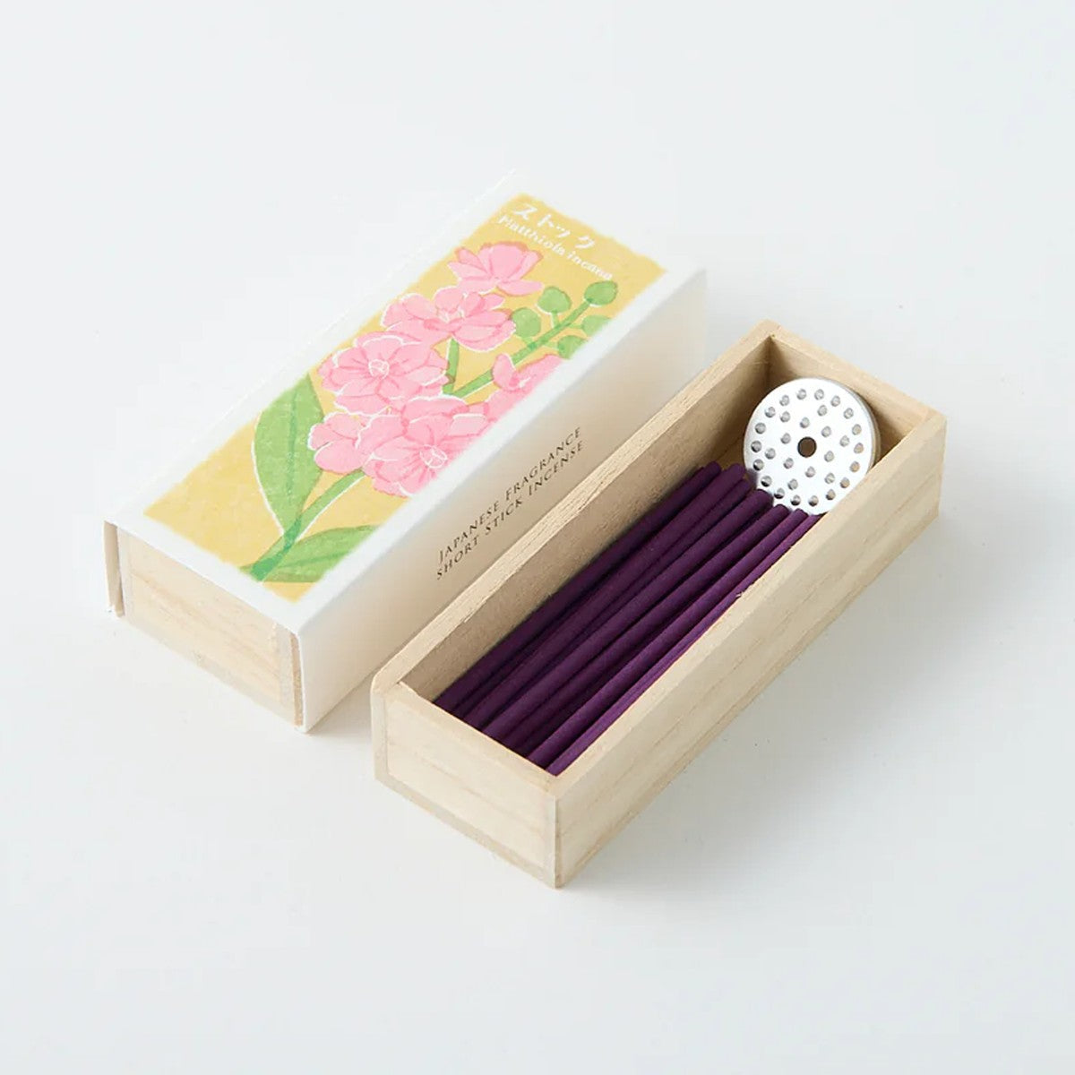 Ika-Denshin Stock Flower incense sticks and holder