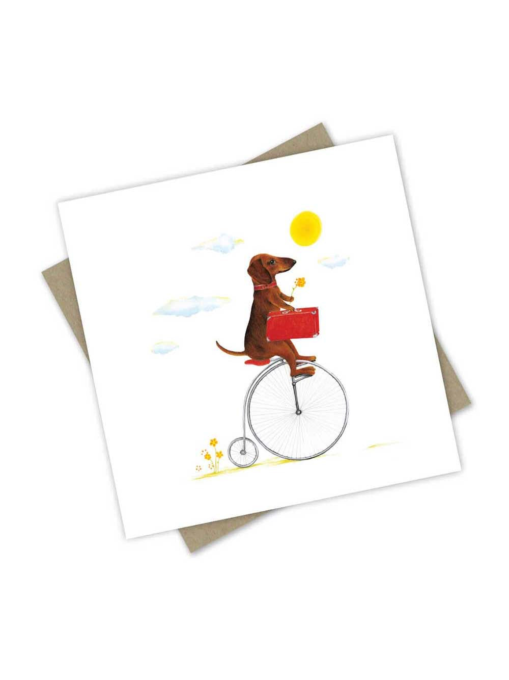 Seven the Sausage Dog Greeting Card