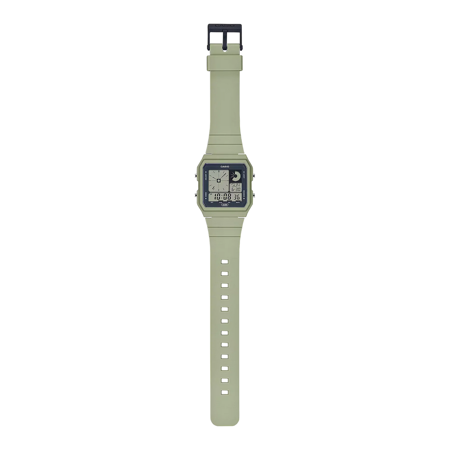 CASIO DIGITAL PLAYFUL, GREEN RESIN BAND