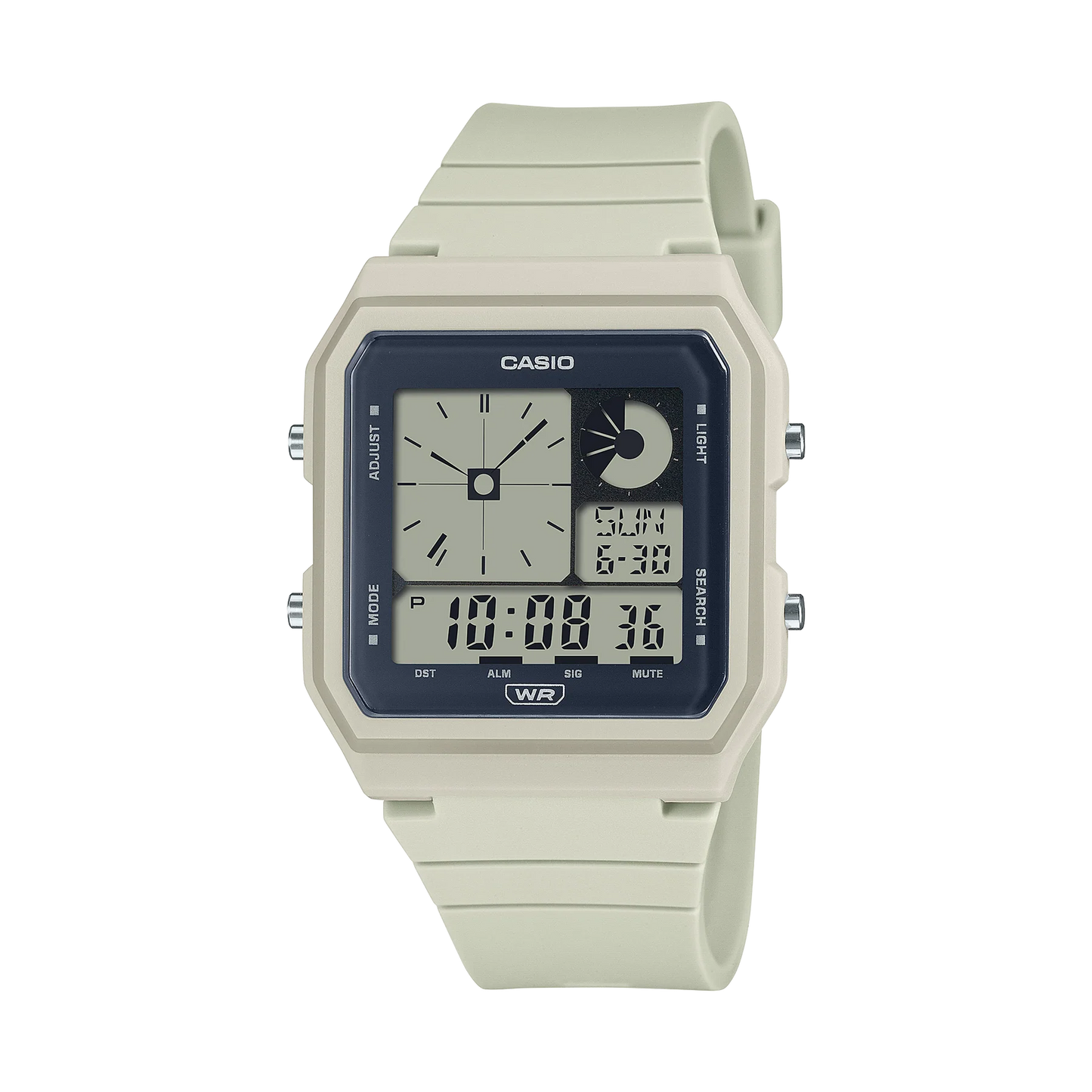 CASIO DIGITAL PLAYFUL, WHITE RESIN BAND