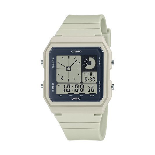 CASIO DIGITAL PLAYFUL, WHITE RESIN BAND