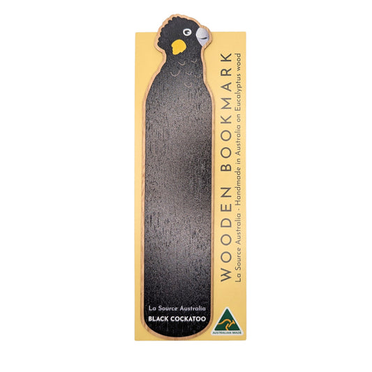 Black Cockatoo Wooden Bookmark