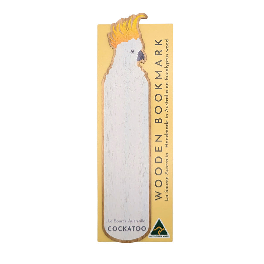 Cockatoo Wooden Bookmark