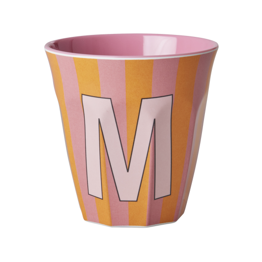 Medium Alphabet Cup - Orange - M- Stripes