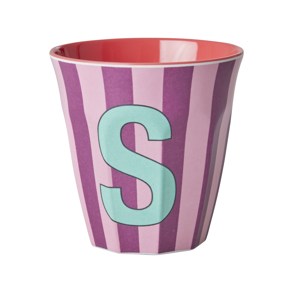 Medium Alphabet Cup - Multicolor - S - Stripes