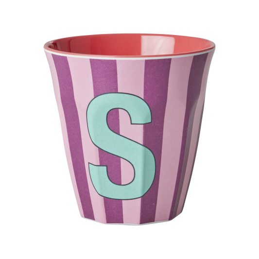 Medium Alphabet Cup - Multicolor - S - Stripes