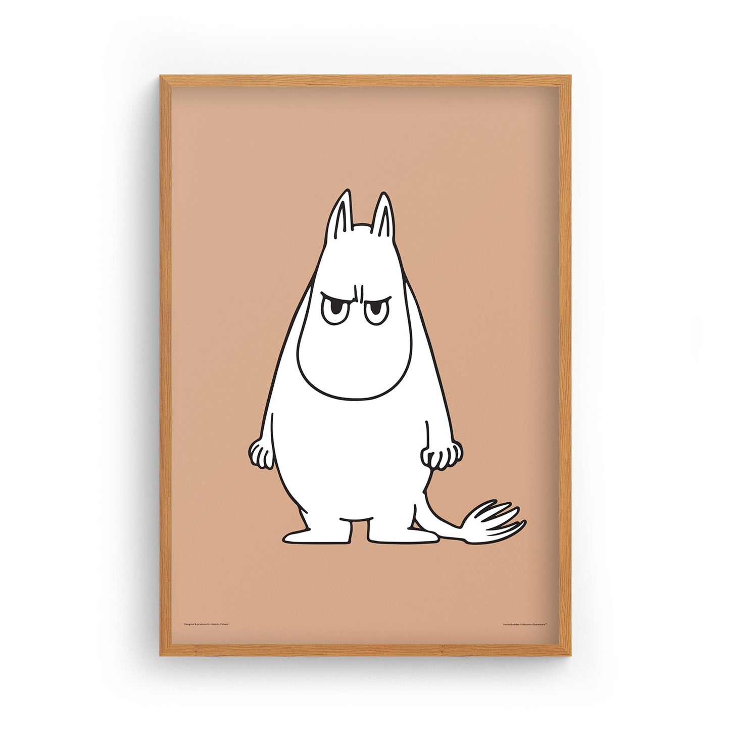 Framed Moomintroll Angry beige poster