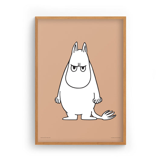 Framed Moomintroll Angry beige poster