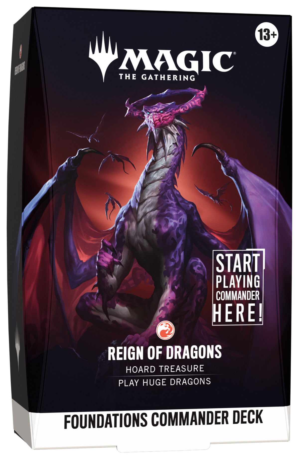 Magic Foundations Reign of Dragons Commander Deck box
