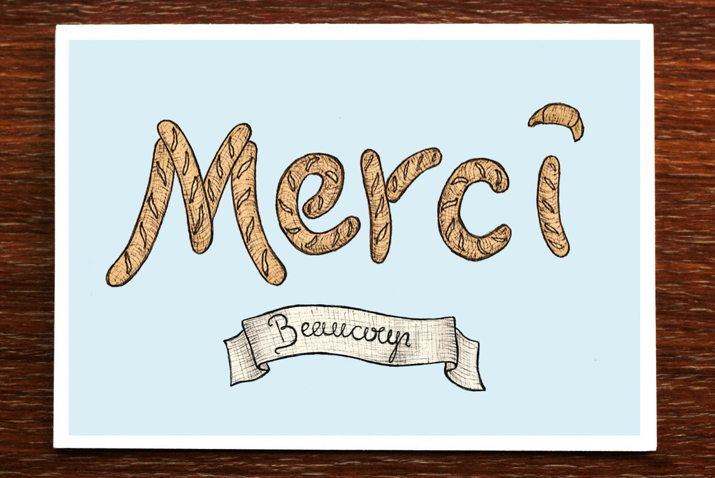 Merci - French Thank You Card